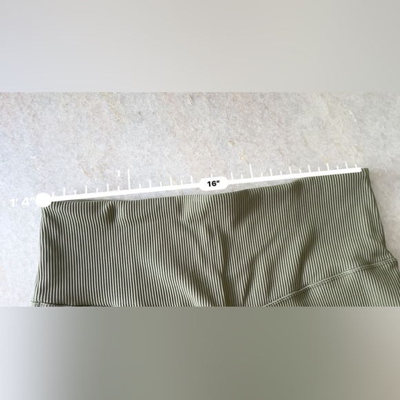 NWOT Athleta Elation Rib Crop Flare Size Plus 1X Eucalyptus Olive Leggings Pants - Picture 10 of 10